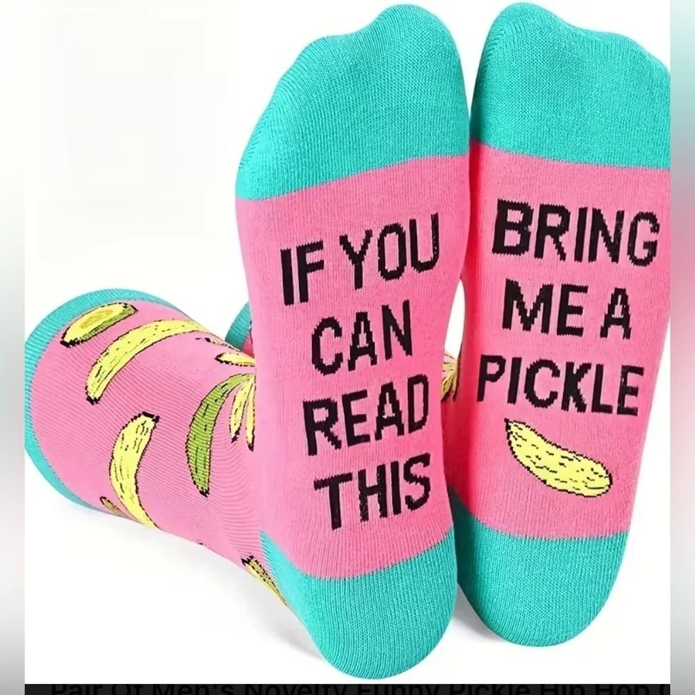 Pink and Green Novelty Socks